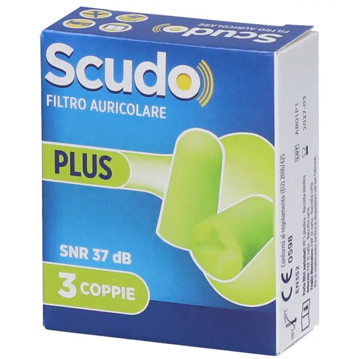 SCUDO FILTRO AURICOLARE PLUS SNR 37 DB 5-11MM 3 PAIA