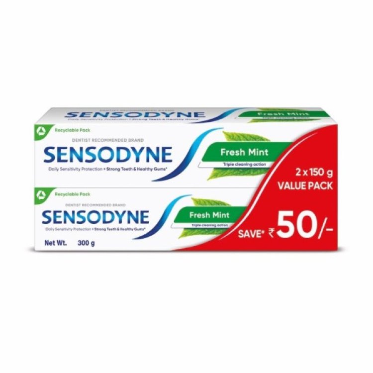 SENSODYNE FRESH MINT TOOTH 2 PEZZI DA 75 ML