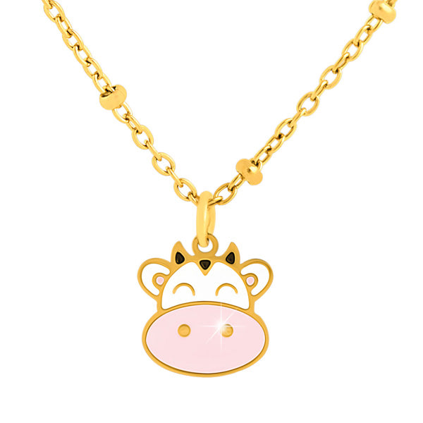 MJ POST 512 ORECCHINO DEFINITIVO MEDICAL JEWELS COLLANA CON MUCCA