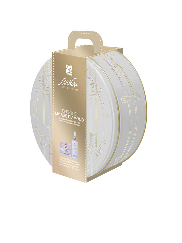 DEFENCE MY AGE DIAMOND KIT NATALE 2026 1 DEFENCE MY AGE DIAMOND CREMA DERMO RICOSTITUENTE 50 ML + 1 DEFENCE MY AGE DIAMOND SIERO IN OLIO DERMO RICOSTITUENTE 30 ML