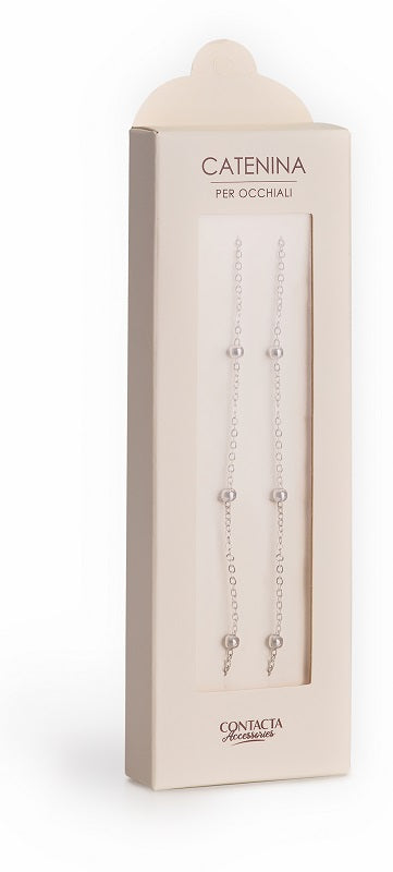 CONTACTA CATENINA OCCHIALE PERLE/ARGENTO 1 PEZZO