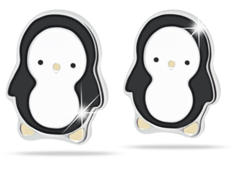MJ POST 490 ORECCHINO DEFINITIVO MEDICAL JEWELS PINGUINO SILVER