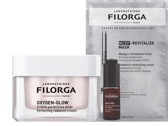 FILORGA XMAS 2026 COFFRET GLOW OXYGEN GLOW DAILY PEEL + OXYGEN GLOW CREAM + NCEF REVITALIZE MASK