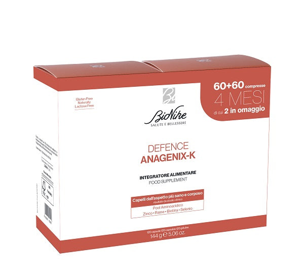 DEFENCE ANAGENIX K 60 CAPSULE 2 PEZZI SENZA GLUTINE NATURALMENTE PRIVO DI LATTOSIO