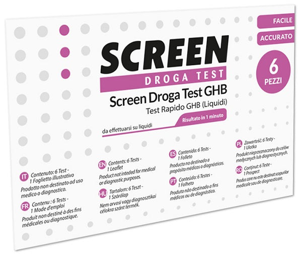 SCREEN DROGA TEST GHB TEST RAPIDO 6 PEZZI