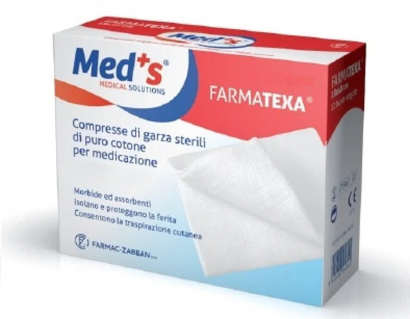 GARZA COMPRESSA IDROFILA MEDS FARMATEXA 12/8 10X10CM 50 PEZZI