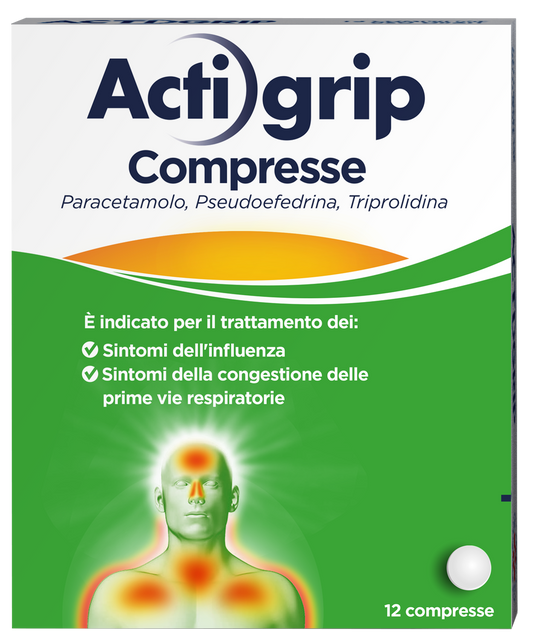 ACTIGRIP*12CPR 2,5+60+500MG