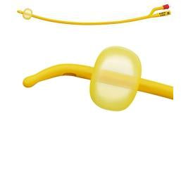 CATETERE FOLEY A MEDIA PERMANENZA  RUSCH GOLD PLUS A 2 VIE IN SILKOLATEX LATTICE-SILICONE PER ADULTO CH20 LUNGHEZZA 40 CM PUNTA CILINDRICA A 2 FORI PALLONCINO 5-15 ML 1 PEZZO