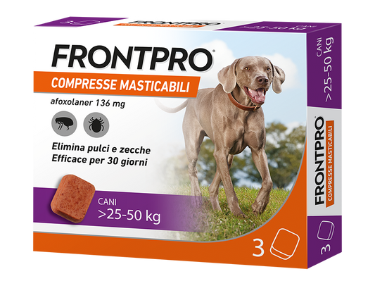 FRONTPRO*3CPR 25-50KG 136MG