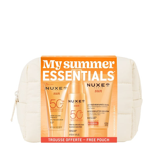 NUXE TROUSSE MY SUMMER ESSENTIAL 2026 1 FACE CREAM SPF50+ 30 ML + 1 SPRAY SPF50 50 ML + 1 AFTER SUN LOTION 50 ML