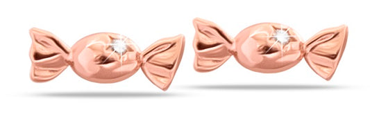 MJ POST 482 ORECCHINO DEFINITIVO MEDICAL JEWELS CARAMELLE ORO ROSA