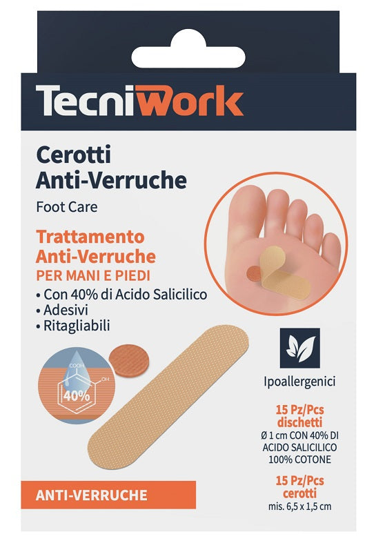 CEROTTO ANTI VERRUCHE PIEDI 15 + 15 PEZZI
