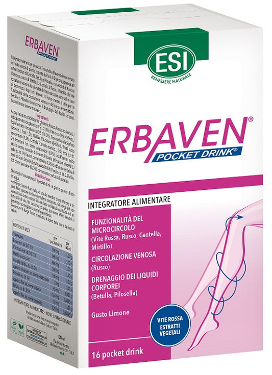 ESI ERBAVEN POCKET DRINK 16 POCKET DRINK DA 20 ML GUSTO LIMONE