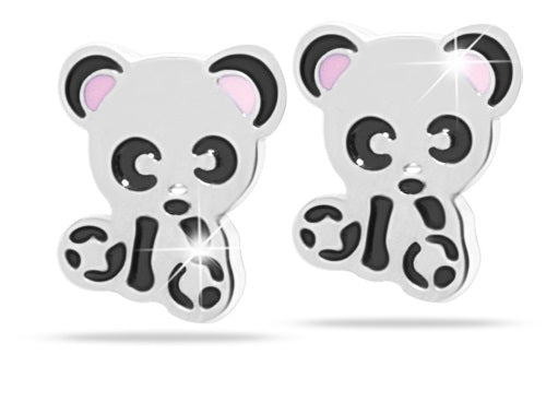 MJ POST 486 ORECCHINO DEFINITIVO MEDICAL JEWELS PANDA SILVER