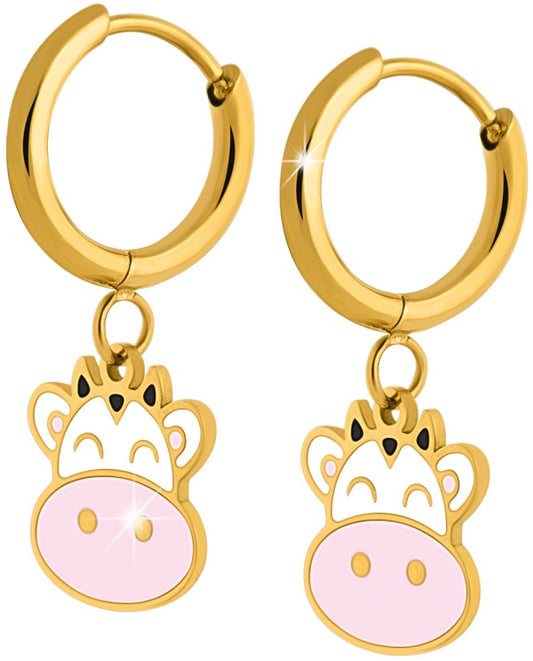 MJ POST 511 ORECCHINO DEFINITIVO MEDICAL JEWELS CERCHIO CON MUCCA
