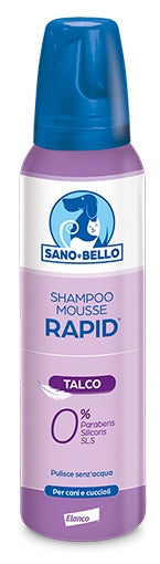 SANO E BELLO SHAMPOO MOUSSE RAPID NF TALCO 300 ML