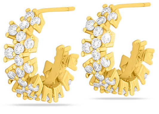 MJ POST 496 ORECCHINO DEFINITIVO MEDICAL JEWELS MULTIZIRCONI GOLD