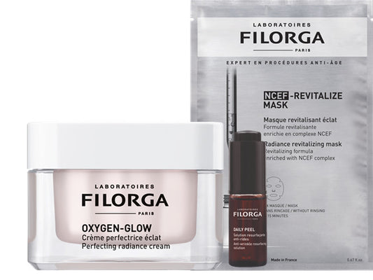 FILORGA XMAS 2026 COFFRET GLOW OXYGEN GLOW DAILY PEEL + OXYGEN GLOW CREAM + NCEF REVITALIZE MASK
