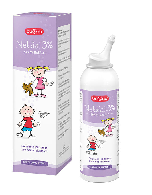 NEBIAL SOLUZIONE SALINA IPERTONICA DI SODIO CLORURO AL 3% CON ACIDO IALURONICO SPRAY NASALE 100 ML