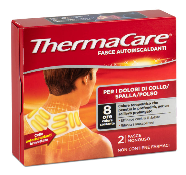FASCE AUTORISCALDANTI A CALORE TERAPEUTICO THERMACARE COLLO/SPALLA/POLSO 2 PEZZI