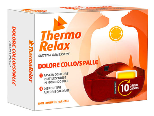 THERMORELAX FASCIA DOLORE COLLO SPALLE FASCIA+4 DISPOSITIVI AUTORISCALDANTI