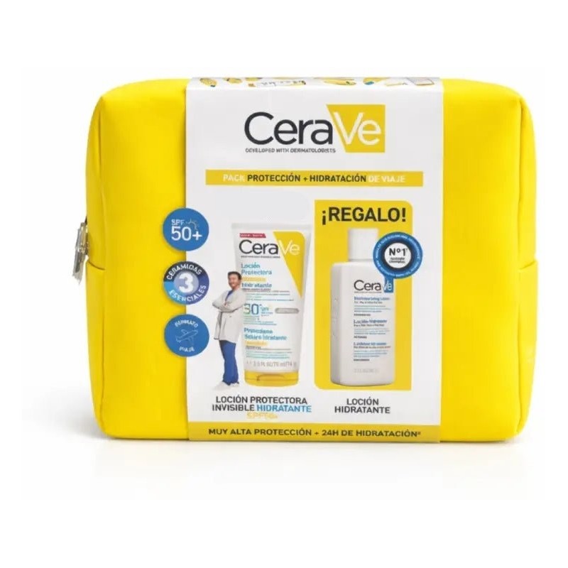 CERAVE POCHETTE SOLARI DETERSIONE PROTEZIONE SOLARE IDRATANTE INVISIBILE SPF50+ 75 ML + LOZIONE IDRATANTE 88 ML + DETERGENTE IDRATANTE 88 ML