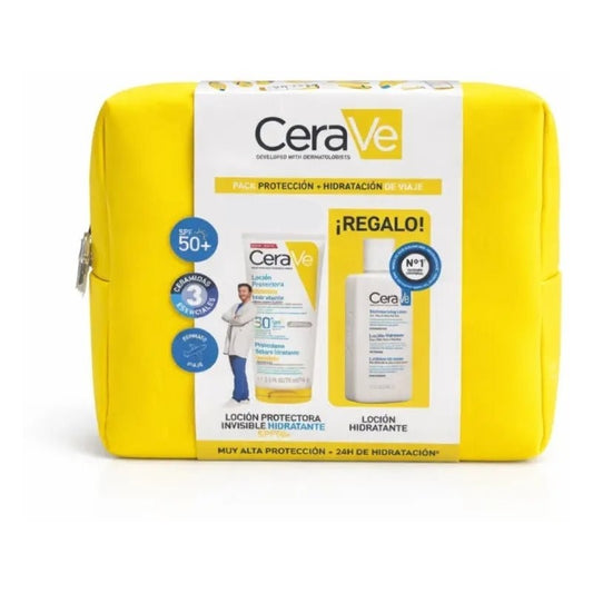 CERAVE POCHETTE SOLARI DETERSIONE PROTEZIONE SOLARE IDRATANTE INVISIBILE SPF50+ 75 ML + LOZIONE IDRATANTE 88 ML + DETERGENTE IDRATANTE 88 ML