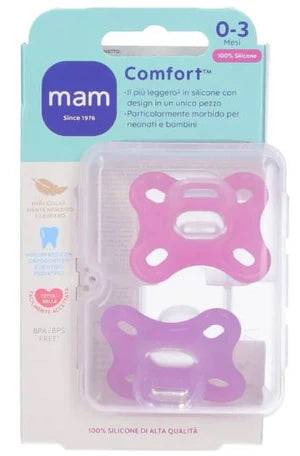 MAM COMFORT 0-3 MESI SILICONE FEMMINA 2 PEZZI