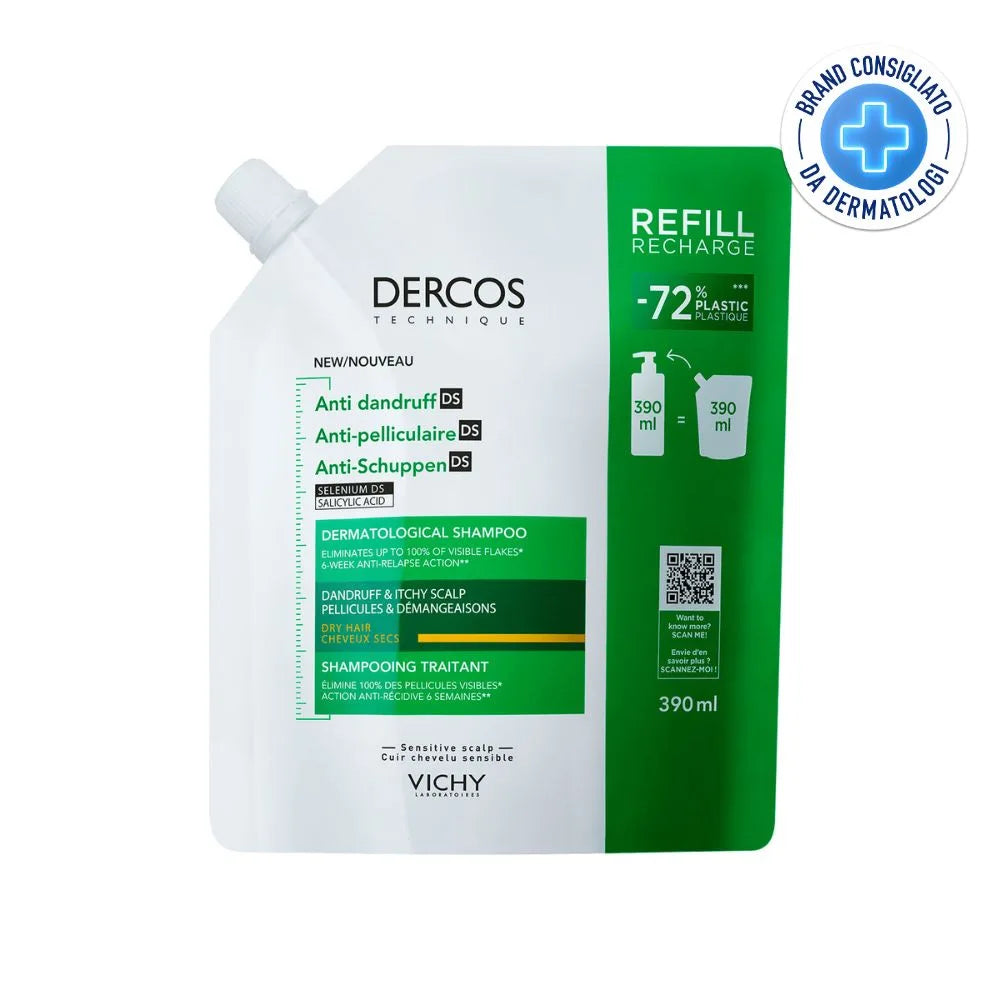 DERCOS TECHNIQUE SHAMPOO ANTI FORFORA DS SECCHI REFILL 390 ML